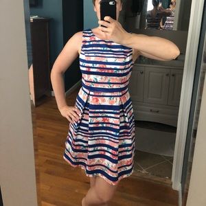 STITCH FIX Pixley Ashlend Floral Stripe Dress Sz M